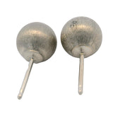 925 Sterling Silver Satin Finish Brushed 8mm Ball Stud Earrings