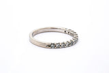 Stackable 2mm Round Brilliant Diamond 14k 585 White Gold Band Ring Size 7.5