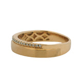 Solid 14kt Yellow Gold Princess and Round Cut Diamond Crown Style 5.3mm Band Ring Size 10