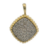 Vintage DAG Solid 18kt Yellow Gold and 3/4ctw Diamond Cluster Pendant
