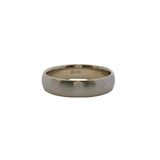 Blue Nile Solid 14kt White Gold 5mm Brushed Matte Gold Band Ring Size 8.5