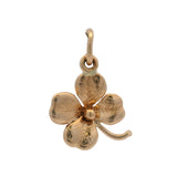 Krementz Solid 14kt Yellow Gold Four Leaf Clover Good Luck Dangle Charm Mini Pendant
