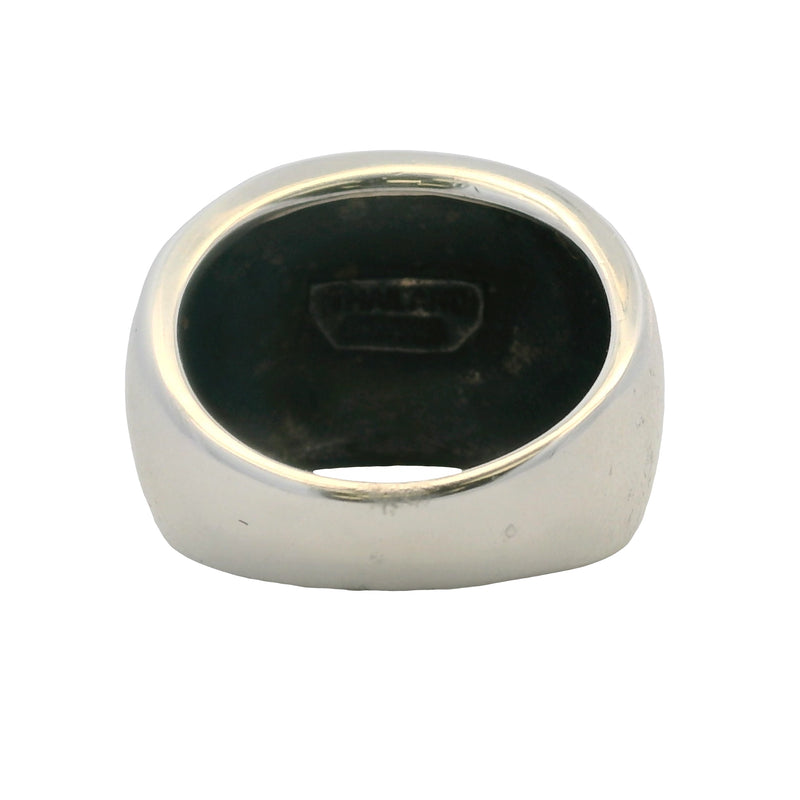 Anillo de cúpula de plata de ley 925 con incrustaciones de nácar y concha de abulón, talla 7, fabricado en Tailandia.