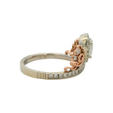 Enchanted Disney 14k White Rose Gold Pear .80ctw Diamond Crown Tiara Ring Size 7