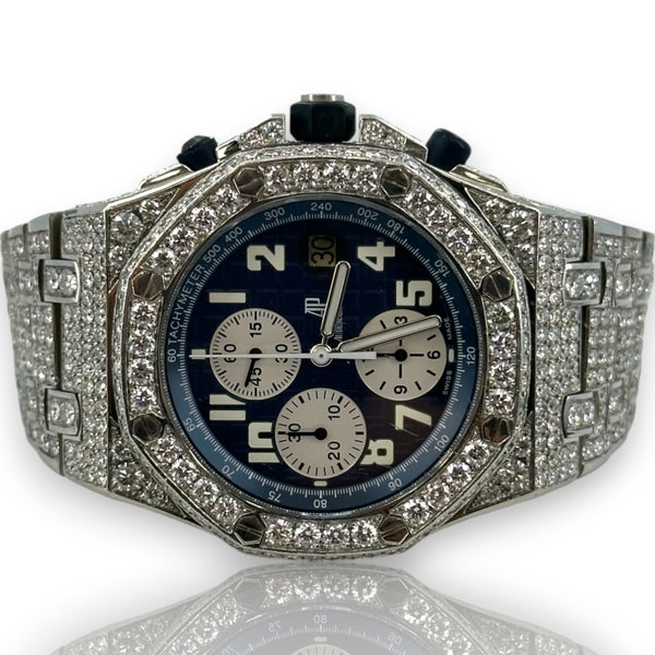 Audemars Piguet Royal Oak Offshore 25721ST Blue Dial 42mm Diamond Watch