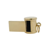 Vintage Italian Solid 14kt Yellow Gold 1" Long Whistle Charm