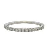 Solid 14kt White Gold and 0.50ctw Natural Diamond Wedding Eternity Band Ring Size 6.75