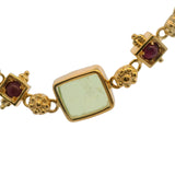 Tagliamonte Italian 18kt Yellow Gold Venetian Glass Animal Intaglio and Ruby 8.25" Bracelet