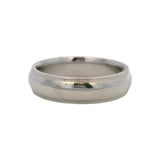 2023 Solid 900 Platinum Double Milgrain Sides 6mm 16g Wedding Band Ring Size 12