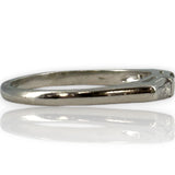 Antique Art Deco Solid 900 Platinum and Baguette Diamond Wedding Band Stackable Ring