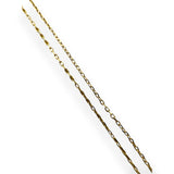 Solid 14kt Yellow Gold and Diamond Dainty Crescent Shape Everyday Necklace with Adjustable 16"-18" Chain