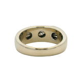 Solid 14kt White Gold Diagonal 0.55ctw Diamond Line Men's 9mm Ring Band Size 10