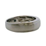 Vera Wang Love Solid 14kt White Gold 7mm Band with 0.5ct Flush-Mount Black Diamond Size 10.5
