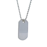 Vintage 2003 Tiffany & Co 925 Sterling Silver Dog Tag Pendant Ball Chain 23" Necklace