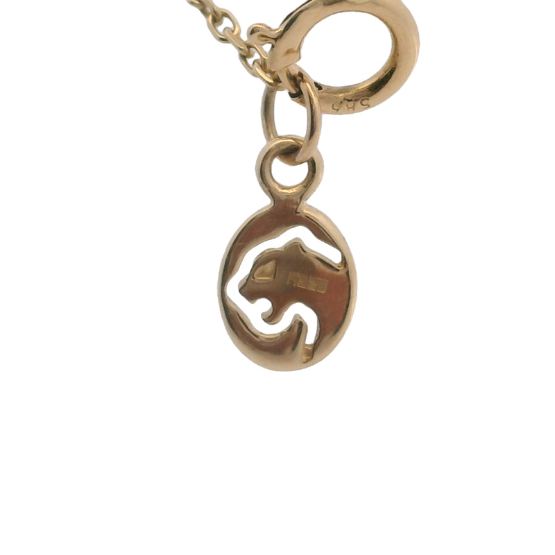 EFFY Solid 14kt Yellow Gold Blue Topaz and Small Diamond 18" Station Pendant Necklace