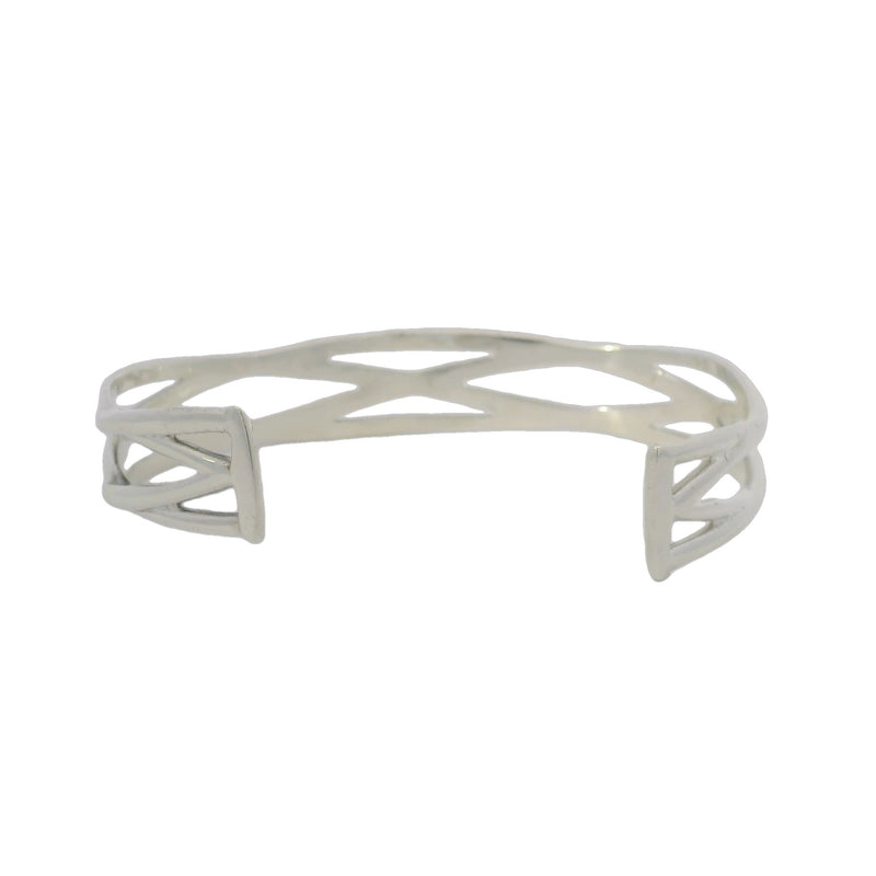 Tiffany & Co 925 Sterling Silver Narrow 11mm Celtic Knot Size Small Cuff Bracelet Made In Italy