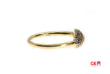 Alexis Bittar Marquis Pave Collection Blue Gray Sapphire Womans 18K 750 Solid Gold Ring