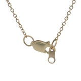 Solid 14kt Yellow Gold and Portrait Cut Sliced Diamond Station Necklace 18"