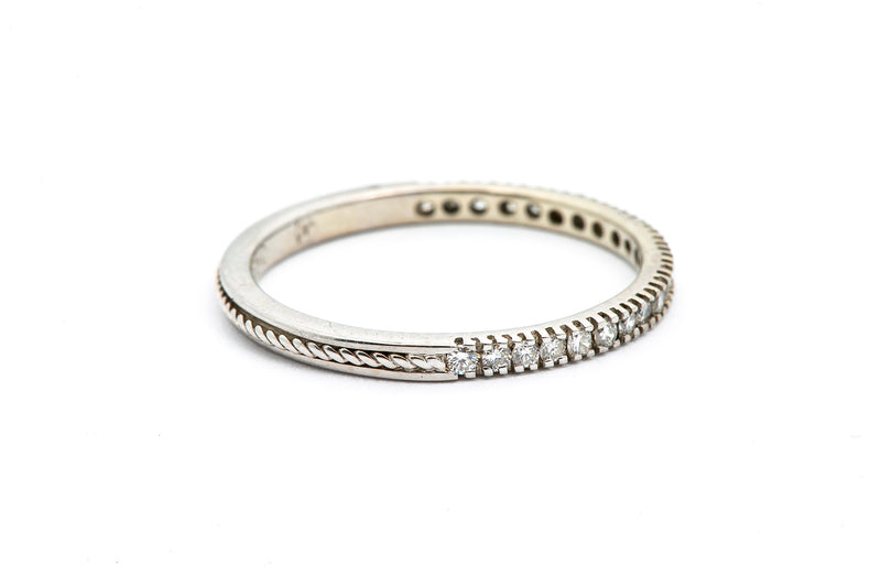 Reversible Stackable Knot Diamond Anniversary Wedding Band Ring Size 6.5