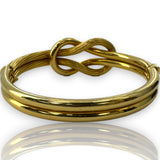 LaLaounis Hercules Knot Hinged Bangle Bracelet In 18K Yellow Gold Made in Greece