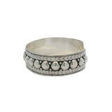 Yelli Jewels Moroccan 925 Sterling Silver Double Studs 16mm Wide Cuff Bracelet