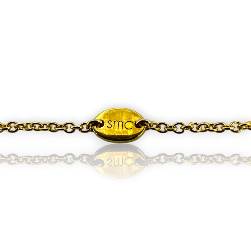 SMC Solid 14kt YG Adjustable 16-18" Chain with Center Jump Ring for Pendants and Charms