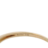 Norbu Solid 14kt Yellow Gold 8mm Circle Blank Signet Ring Size 4