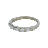18kt White Gold Baguette 0.56ctw Diamond Half-Eternity Wedding Band Ring Size 6