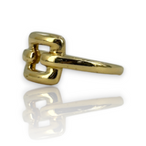 Tiffany & Co 2001 18KT 750 Biscayne Buckle Statement Ring Size 7.5