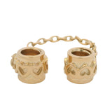 Pandora Moments Solid 14kt Yellow Gold Hearts Safety Chain Slider Bracelet Charm