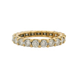 Solid 14kt Yellow Gold and Cubic Zirconia 3.3mm Eternity Band Ring Size 7