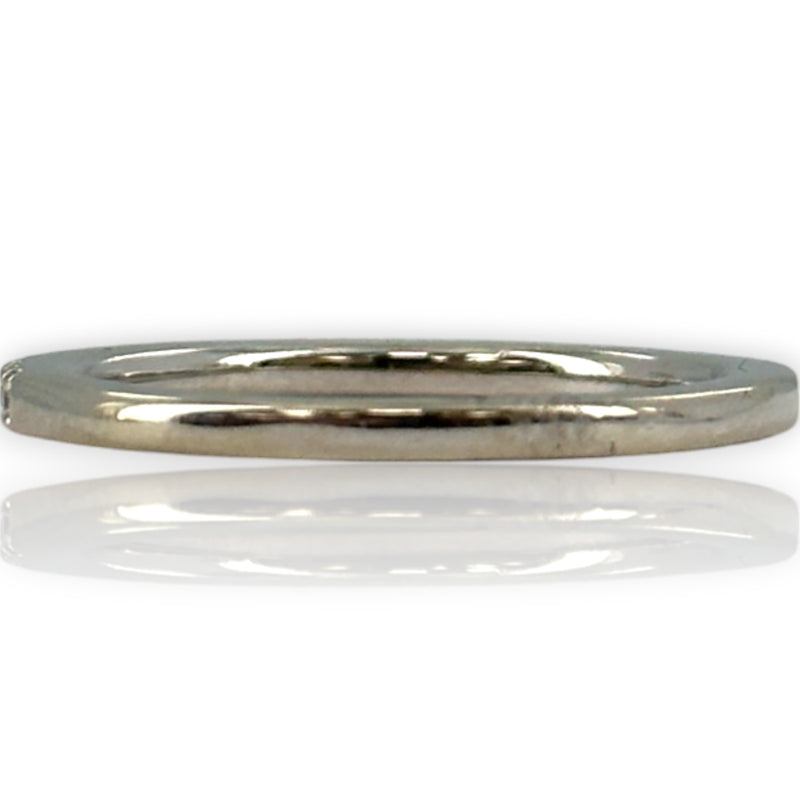 Vera Wang Love Collection Solid 14kt White Gold and 1/4ctw Diamond Half Eternity Band Ring Size 6.75