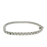 Tiffany & Co 925 Sterling Silver Venetian Box Link Chain 7.75" 4mm Bracelet
