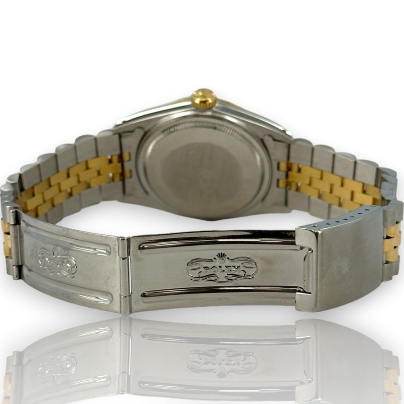 Rolex Datejust 16013 Champagne Roman Dial 36mm 1987 Box & Papers Steel & Gold Watch