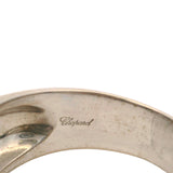 Vintage 1990s Chopard Solid 18kt White Gold Happy Diamonds Love Dome Ring Size 6