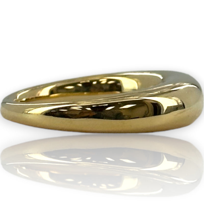 David Yurman Signed Solid 18kt Yellow Gold Everyday Wearable Solid Metal Dome Ring Size 7