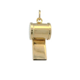 Vintage Italian Solid 14kt Yellow Gold 1" Long Whistle Charm