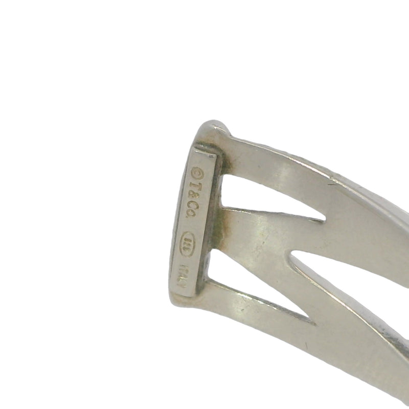 Tiffany & Co 925 Sterling Silver Narrow 11mm Celtic Knot Size Small Cuff Bracelet Made In Italy