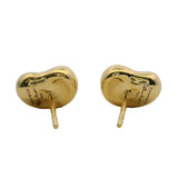 Tiffany & Co Solid 18kt Yellow Gold Elsa Peretti 11mm Bean Stud Earrings