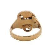 Antique Rare Victorian Solid 14kt Yellow Gold 0.15ct Old Euro Diamond Snake Serpent Ring Size 8
