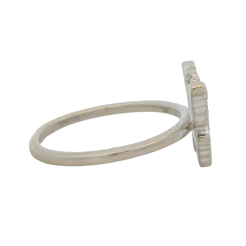 Icebox Solid 14kt White Gold and 0.40ctw Diamond Butterfly Ring Size 7