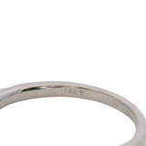 Solid 14kt White Gold and Diamond 2mm Stackable Wedding Ring Size 5