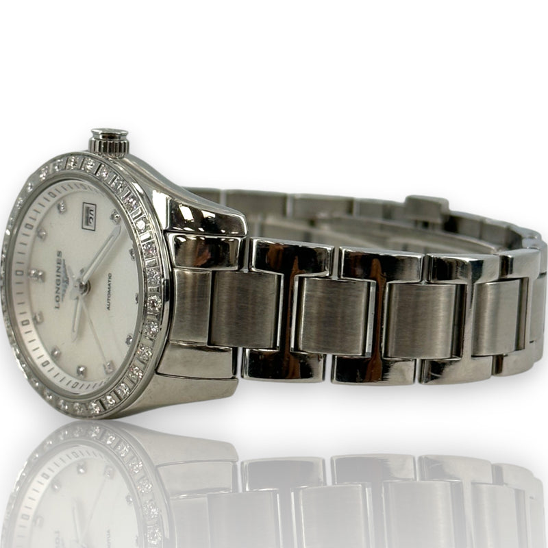Longines Conquest Diamond Womens Watch L2.285.0 29.5mm Steel Watch