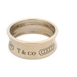 Tiffany & Co Solid 18kt White Gold 1837 Medium Concave Band Size 7