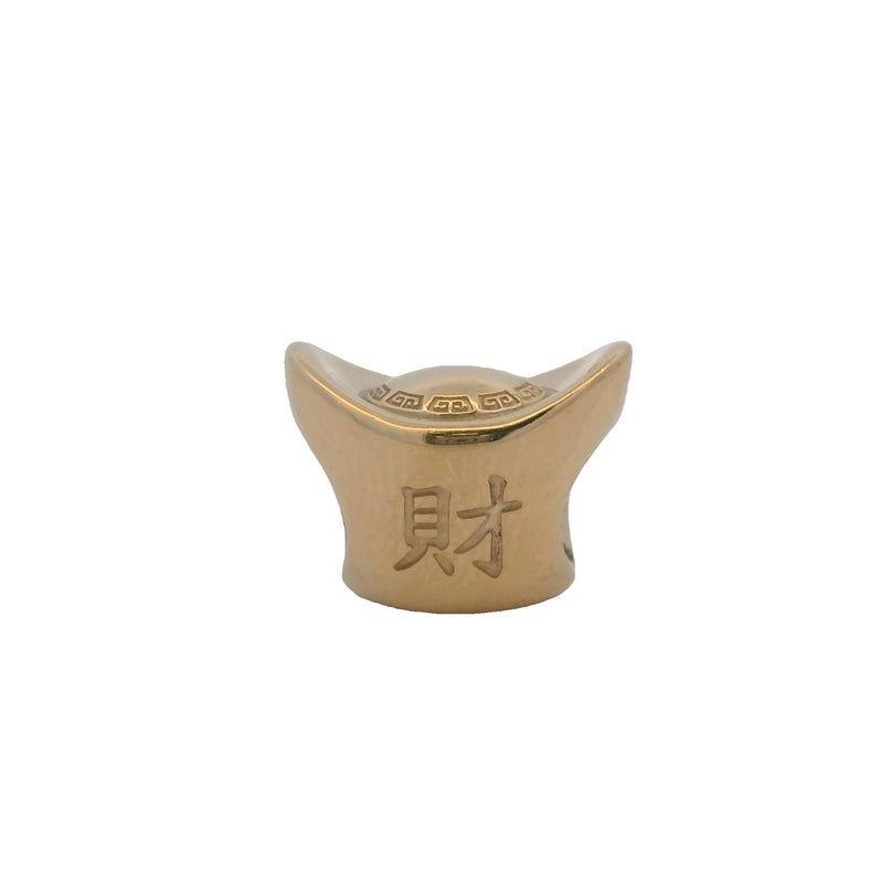 Retired Pandora Rare Solid 14kt Yellow Gold Chinese Yuanbao Ingot Spacer Slider Charm
