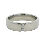 Diana Solid 950 Platinum Tension-Set .10ctw Diamond Men's 6mm Band Ring Size 11