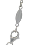 Rare Retired Gabriel & Co Solid 14kt White Gold and Diamond Fleur De Lis Pendant 16" Necklace
