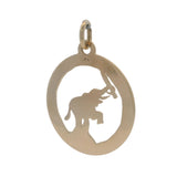 Vintage Solid 14kt Yellow Gold Commemorative Kansas City Elephant Charm Pendant