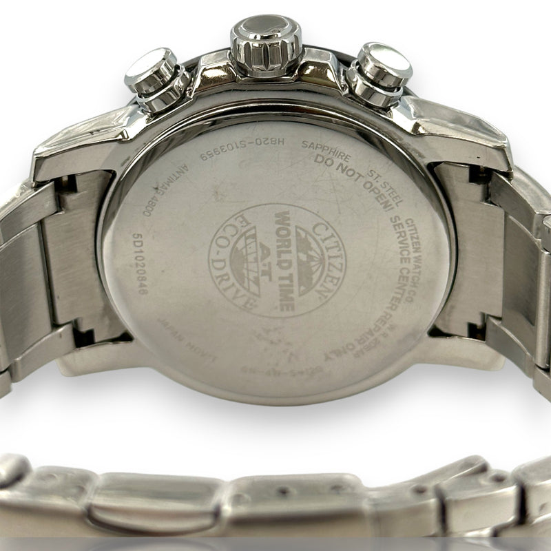 Citizen H820-S103959 Eco-Drive World Time Radio Controlled 43mm Watch