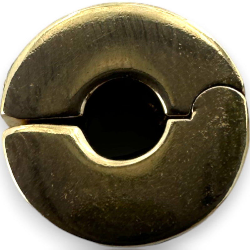 Pandora Solid 14kt Yellow Gold Clear Pave Clip Spacer Charm with CZ Cubic Zirconia Stones Pendant ALE 585